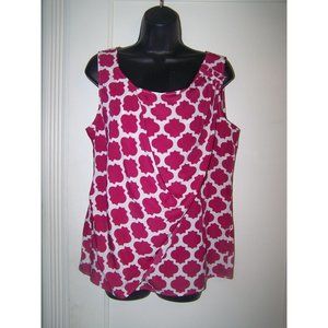 Ann Taylor Loft Top Blouse M Tank Blouse Raspberry